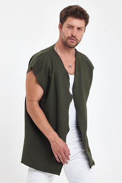 rammers Zero Sleeve Oversize Bohemian Γιλέκο με διπλές τσέπες