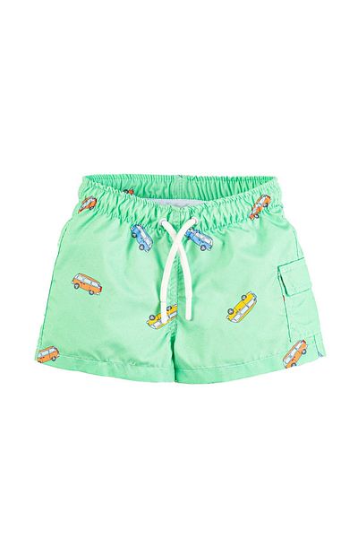 Gold Class Kidswear Πράσινο αγορίστικο μαγιό - μοτίβο αυτοκινήτου