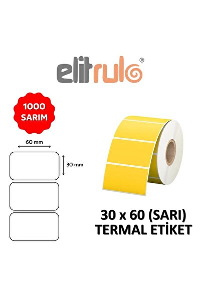 Elit Rulo Elitrulo barkod etiketa 30x60 Termalno ŽUTA - 1000 komada