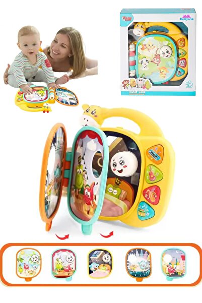 hediyecik Eğitici Zürafa Figürlü Müzikli Oyun Kitabı Bebek Piyanosu