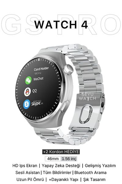 SEYUWATCH Watch Gs 4 Pro Ak ll Saat Iphone Ve Android Tum Telefonlara Uyumlu Nfc arama Gumu Smartwatch Fiyat Yorumlar Trendyol