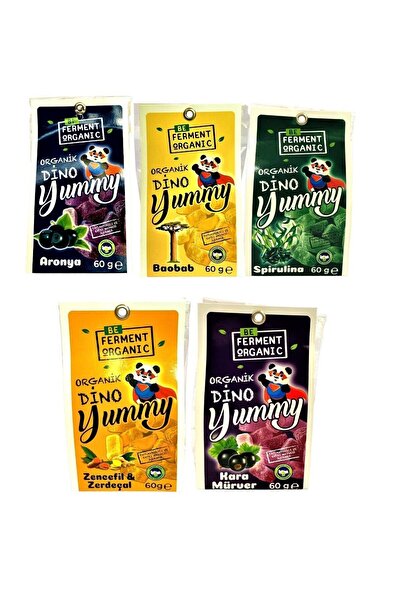 Beferment مجموعة Yummy 60 G مكونة من 5 قطع - أرونيا عضوية، باوباب، كراميل وسب...