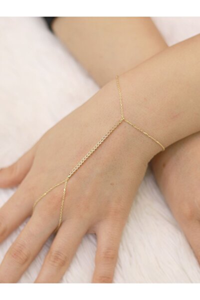 ZEYNEPLİ GOLD - 14 Ayar Altın Yarım Tur Şahmeran Bileklik