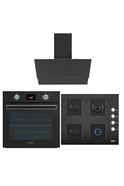 ukinox Modern Pro Siyah Ankastre Set (nova + Ares 60 + Aztec 60)