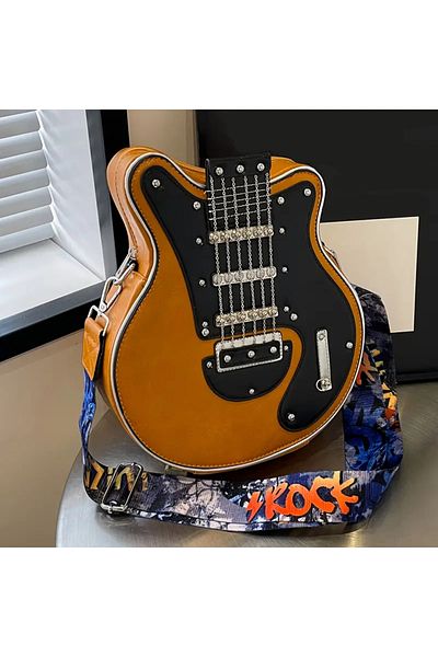bundle island Guitar Shaped Shoulder Bag - Stylish and Convenient
