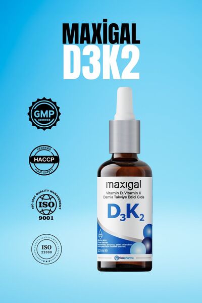 Maxigal Vitamin D, Vitamin K 20ml Damla Takviye Edici Gıda - 3'lü Paket
