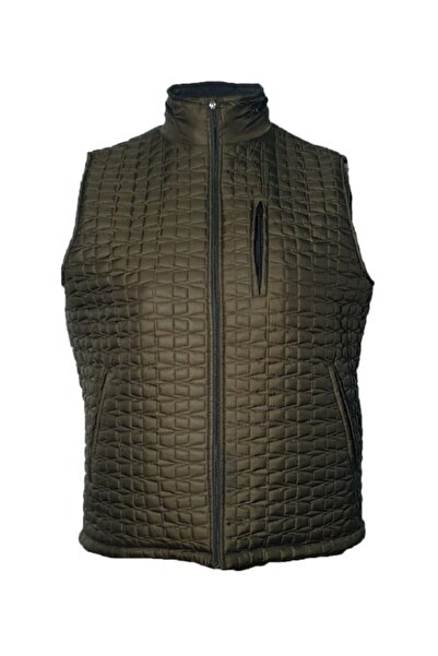 Extreme Men's Green Large Size Quilted Hooded Winter Vest