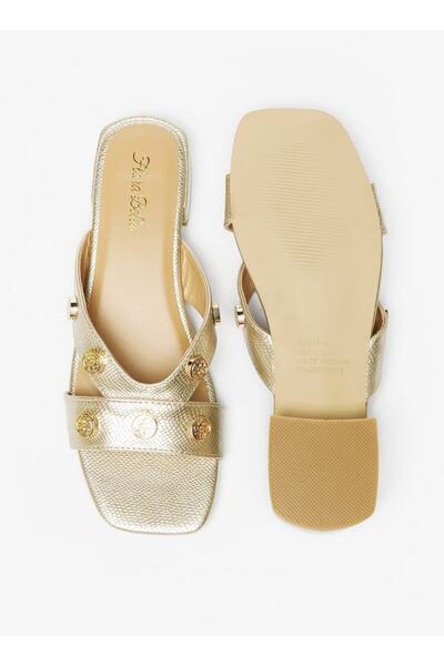 Flora Bella by Shoexpress Metal Stud Embellished Strap Slide Sandals