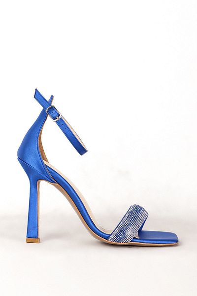 Guja Pantofi de seara de dama cu toc subtire albastru bleumarin - Gj 777/4