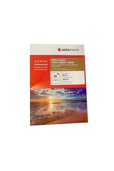 Agfa High Brilliance Photo Paper - 300X420 A3, 270Gr, 20 Pcs