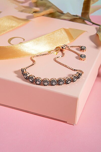 Else Silver Elmas Modeli Gümüş Asansörlü Bileklik