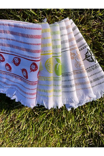 Çapa Home 6-Piece Special Gift Daily Door Premium Quality Kitchen Towel & Napkin 40X60