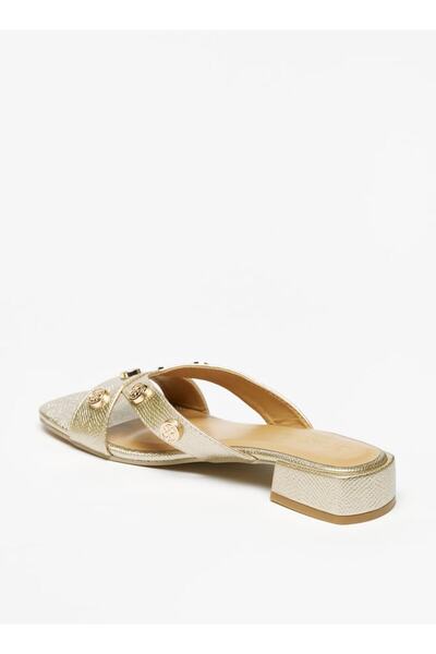 Flora Bella by Shoexpress Metal Stud Embellished Strap Slide Sandals