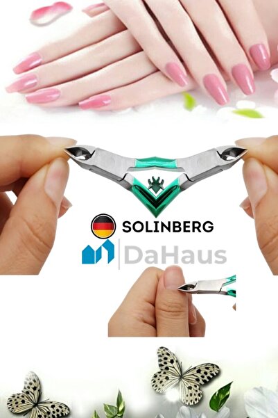Dahaus Metalik Yeşil Paslanmaz Çelik Solinberg Manikür Pens Kütikül Et Kesici Pens Makas