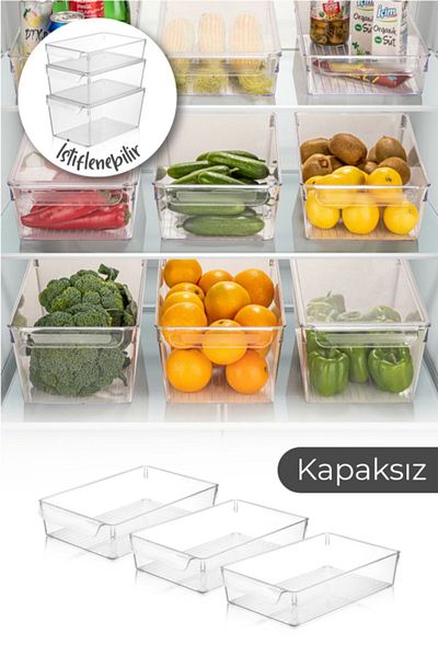 Vienev Small 3 Doorless Refrigerator Organizer
