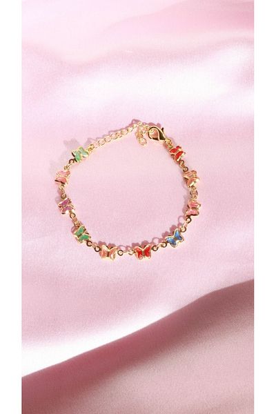 Reorah Collection Colorful Butterfly Patterned Bracelet