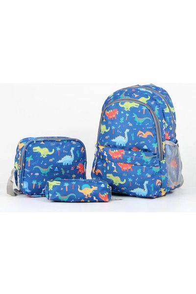 uzaktangelir Set de ghiozdane triple pentru școala primară Cambridge Polo Club Dinosaur