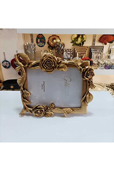 Gold home design Fotoğraf Çerçevesi Gül Desenli 15x20