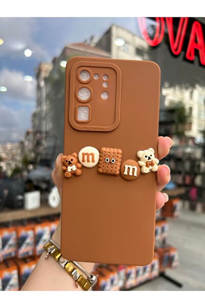 OVADA Samsung Galaxy S20 Ultra Uyumlu Kamera Korumalı 3D Ayıcıklı Silikon Kılıf