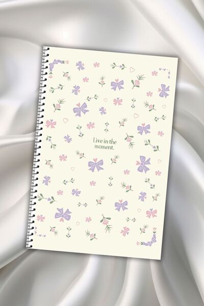 daily notebook Moment Retro Çizgisiz Defter,64 Sayfa, a5 , spiralli Defter