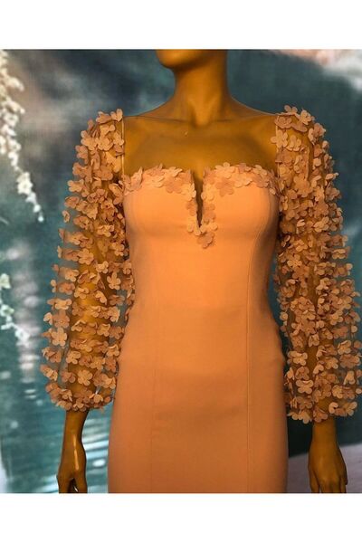 Abiye's YILBAŞI KIRMIZI GECE ELBİSESİ MİNİ PARTİ TÜYLÜ EĞLENCE YIRTMAÇLI NİKA...