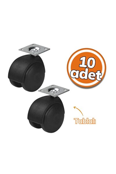 HTS TEKER Hts Tablalı Tekerlek Plastik Büyük Cap 50 Yük. 65 10'lu Set