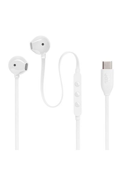 JBL Tune 305C White Type-C Wired Headphones Set