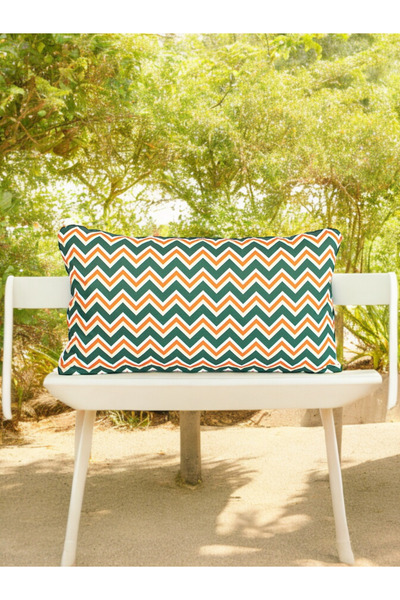 AYPETEKS Su İtici Zikzak Desenli Biyeli Model Kanepe, Bahçe Seti Kırlent KIlıfı
