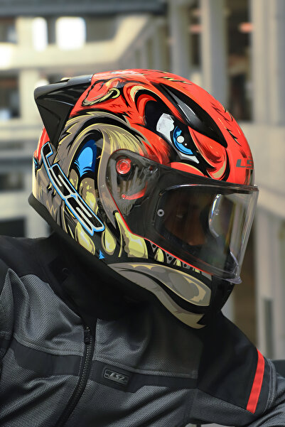 LS2 RAPID 2 RACE SPOX KIRMIZI-GRİ KASK