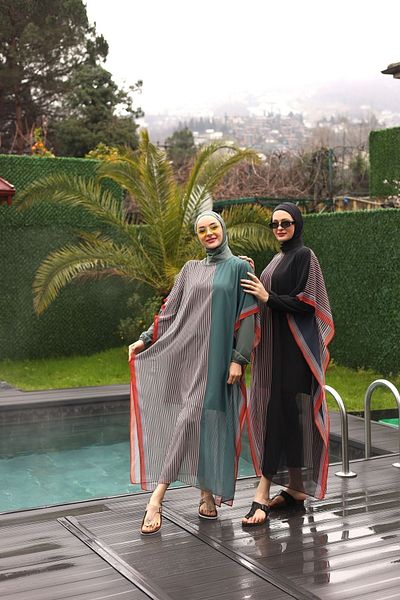 ButikKardelen Μαγιό Camelya Hijab - 5 τεμαχίων με σχέδιο, μοντέλο 10361