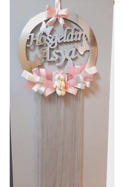 ARMAĞAN BEBEK NİKAH ŞEKERİ Bebek Kapı Süsü Ayıcıklı Püsküllü