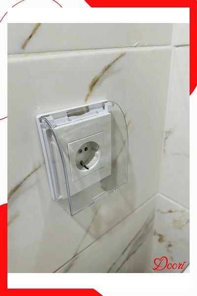 Doori Socket Cover Bathroom Sink Wet Socket Protection Cover Water-Protective Cover is Opened and ClosedUnder Socket