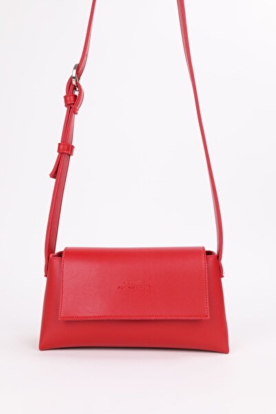 NOTHING Red Women's Mini Baguette - Cross Adjustable Belt, Strap Hand and Shoulder Bag