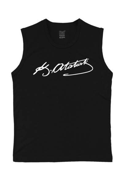 Raf Coll Tricou tricotat fără mâneci pentru bărbați Ataturk Signature Design ...