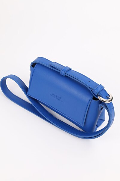 NOTHING Saks Blue Women's Mini Baguette - Cross Adjustable Belt and Strap Hand Shoulder Bag