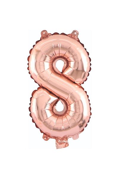 Onay Store Foil Balloon Number 8 Helium Balloon 76 Cm Rose Color - 8 Year Old Birthday Ornaments - Birthday Ornament