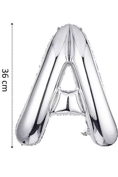 Onay Store Foil Balloon Letter A Helium Balloon 36 Cm Silver Color - Letter A Balloon - Letter Foil Balloon - Letter A Balloon