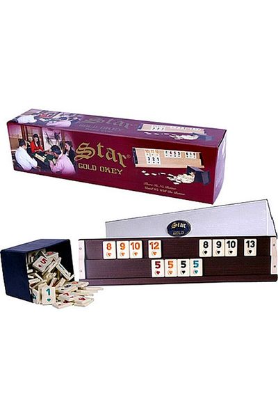 Onay Store Gold Wooden Okey Set