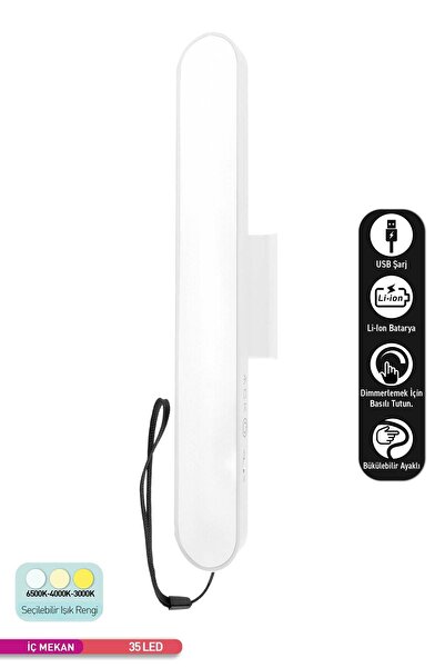 ACK Şarjlı Mıknatıslı LED Duvar Aplik, Işık Şiddeti Ayarlanabilir Dolap Tezgah Merdiven Aydınlatması