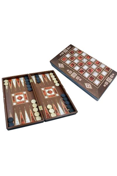 Onay Store Polyester Mother of Pearl Large Backgammon
