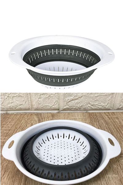 Onay Store Plastic, Folding, Portable, Oval Accordion Folding Strainer