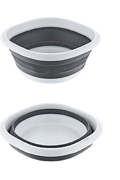 Onay Store 2'li Set Katlanır Badya Leğen Akordiyon Katlanabilir Badya 5,25 & 2,7lt - Çeyiz Seti - Katlanir Kova