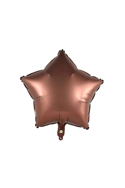 Onay Store 3-Piece Retro Brown-Cream-Beige Star Foil Balloon - 18 Inch (45 cm) - Star Balloon - Set Balloon