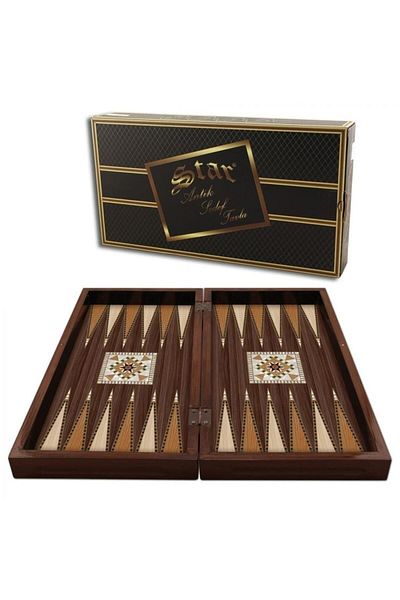 Onay Store Antique Hatem Backgammon Set - Large Size Backgammon - Polished Backgammon