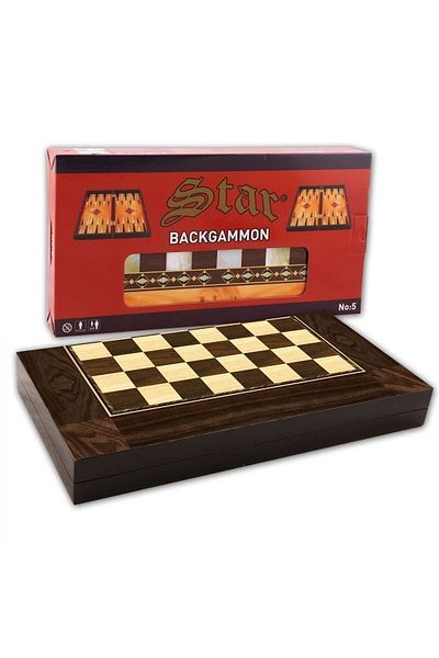 Onay Store 1020180 Star Large Polyester Walnut Backgammon