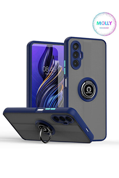 Molly Tecno POVA 3 Için Lacivert Yüzüklü Frodo Kamera Korumalı Silikon Kılıf