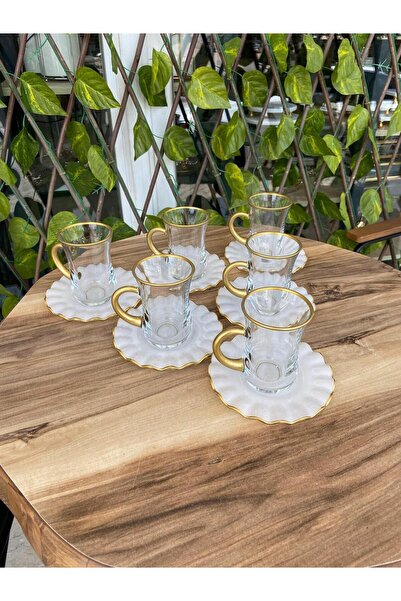 GÜRCÜGLASS İSSABELLA  KUPLU ÇAY SETİ 12 PRÇ