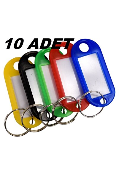 APARTAMENTO سلسلة مفاتيح بلاستيكية من Asrkeys بألوان متنوعة (10 قطع)