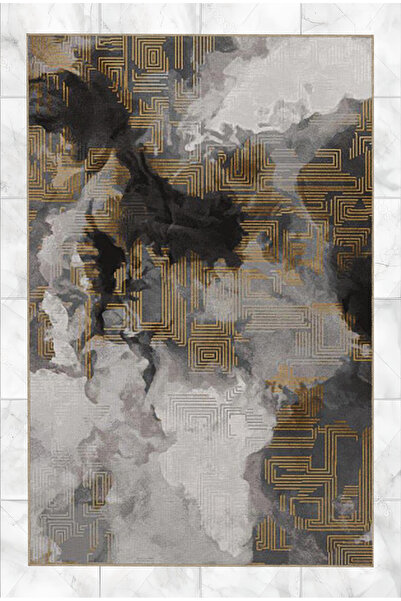 Rugs Modern Halı Μοντέρνο διακοσμητικό χαλί με γκρι θέμα, σχέδιο καπνού και μ...