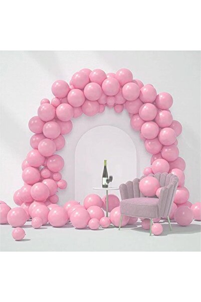 Onay Store 50 Pieces Pink Pastel Chain Balloon Set + 5 m Balloon Chain Set - ...